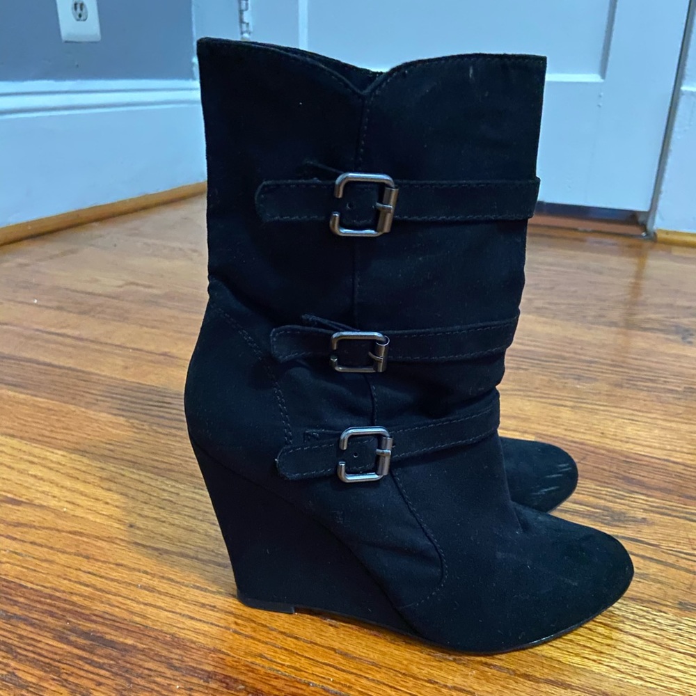 F21 Black Booties
